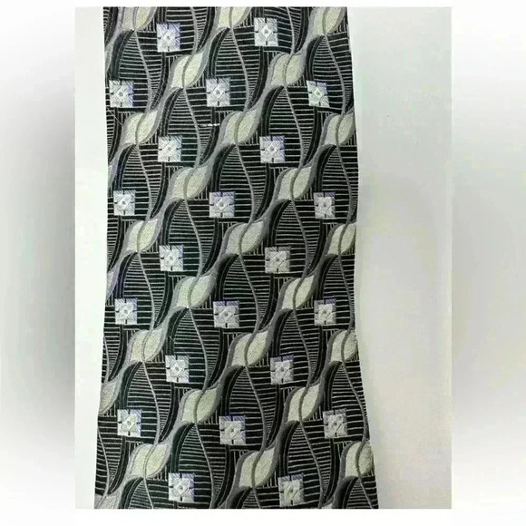 Insignia By Martin Wong Black/Tan/Blue Tie - Picture 2 of 5